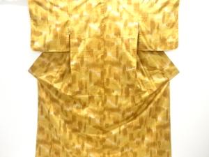 未使用品　仕立て上がり　暈し柄織り出し手織り紬着物